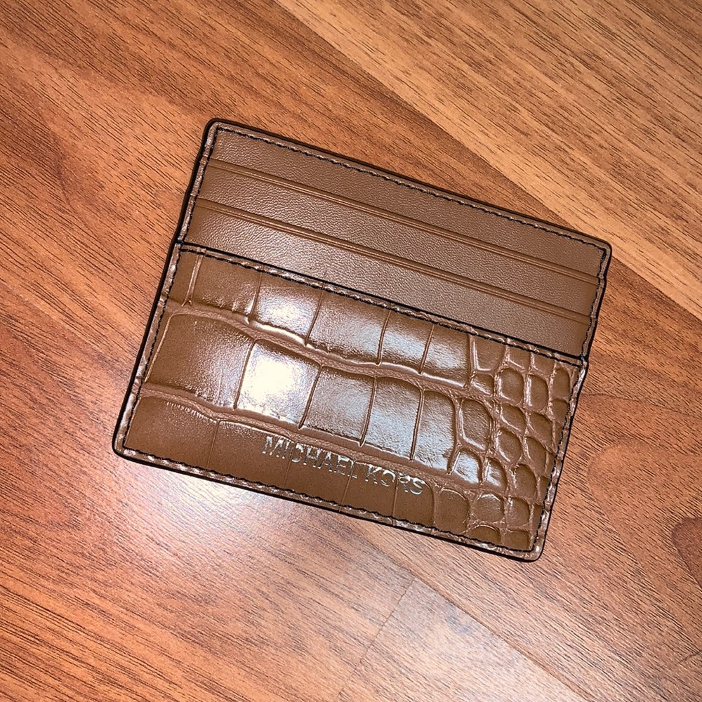 NWT Michael Kors Cooper Leather Card Case - Picture 2 of 9